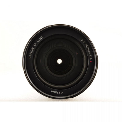 【中古】Canon EF 24-105mm f/4L IS USM ズーム カメラレンズ 交換レンズ フード付 キヤノン