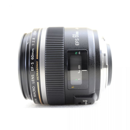【中古】Canon EF-S 60mm f/2.8 マクロ USM 単焦点レンズ 元箱 フード付 キヤノン