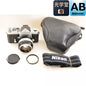 【中古】Nikon F アイレベル シルバー フィルムカメラ NIKKOR-S Auto 50mm f/1.4 非Ai レンズ ケース付 ニコン