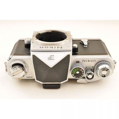 【中古】Nikon F アイレベル シルバー フィルムカメラ NIKKOR-S Auto 50mm f/1.4 非Ai レンズ ケース付 ニコン