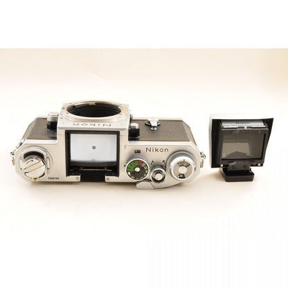 【中古】Nikon F アイレベル シルバー フィルムカメラ NIKKOR-S Auto 50mm f/1.4 非Ai レンズ ケース付 ニコン