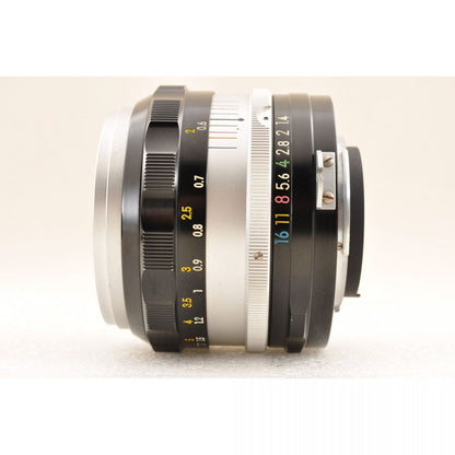 【中古】Nikon F アイレベル シルバー フィルムカメラ NIKKOR-S Auto 50mm f/1.4 非Ai レンズ ケース付 ニコン