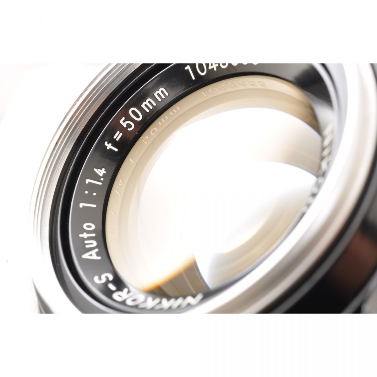 【中古】Nikon F アイレベル シルバー フィルムカメラ NIKKOR-S Auto 50mm f/1.4 非Ai レンズ ケース付 ニコン