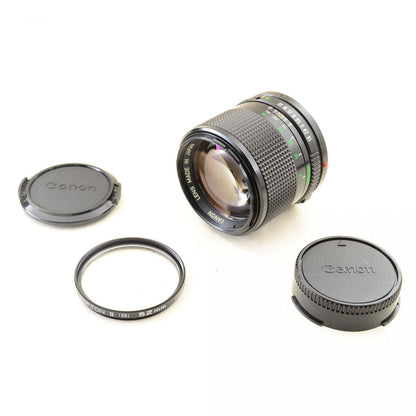 【中古】Canon New FD 85mm f/1.8 単焦点 ポートレートレンズ ソフトフィルター付 キヤノン
