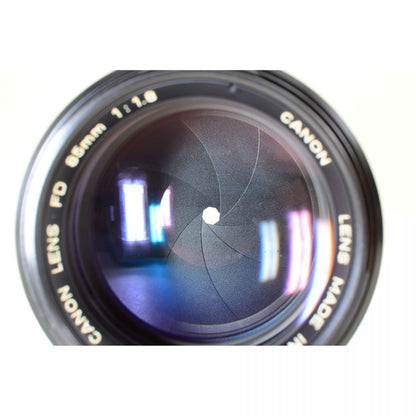 【中古】Canon New FD 85mm f/1.8 単焦点 ポートレートレンズ ソフトフィルター付 キヤノン