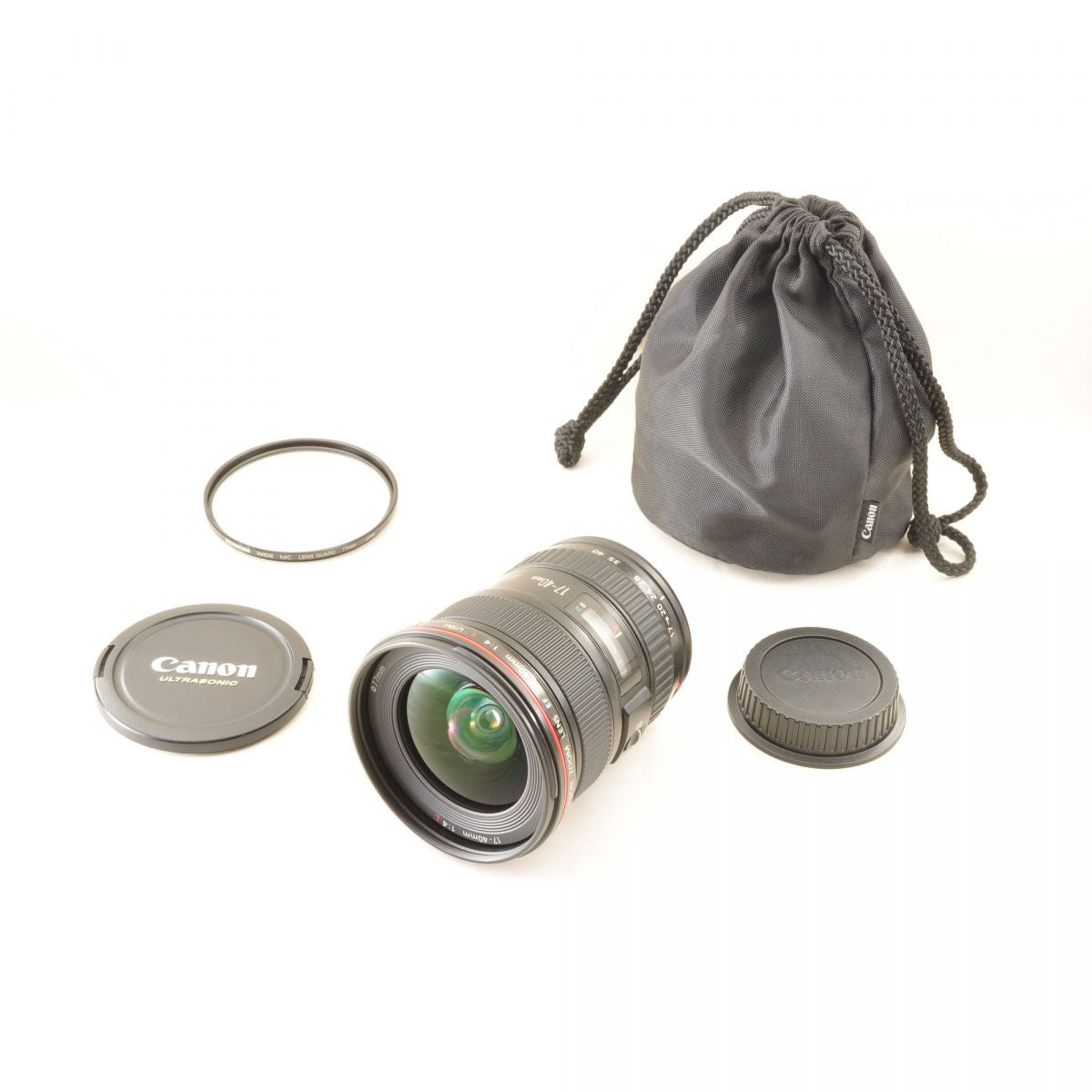 【中古】Canon EF 17-40mm f4 L USM 広角ズームレンズ フード付 キヤノン