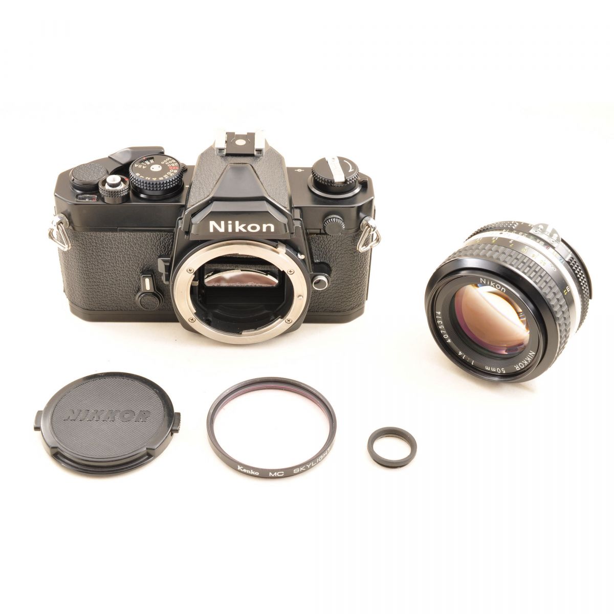 【中古】Nikon FM ブラック フィルムカメラ Ai NIKKOR 50mm f/1.4 レンズセット ニコン