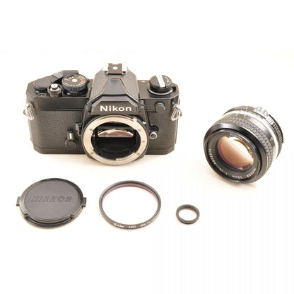 【中古】Nikon FM ブラック フィルムカメラ Ai NIKKOR 50mm f/1.4 レンズセット ニコン
