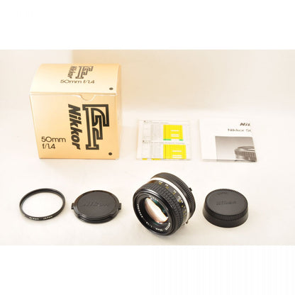 【中古】Nikon Ai-S NIKKOR 50mm f/1.4 標準単焦点 マニュアルフォーカスレンズ 元箱付 ニコン