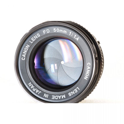 【中古】Canon A-1 ブラック 一眼レフ フィルムカメラ New FD 50mm f1.4 キヤノン