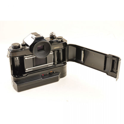 【中古】Canon A-1 ブラック パワーウインドA2 FD 28mm f/2.8 一眼レフ フィルムカメラ キヤノン