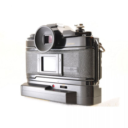 【中古】Canon A-1 ブラック パワーウインドA2 FD 28mm f/2.8 一眼レフ フィルムカメラ キヤノン