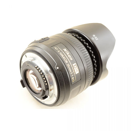 【中古】Nikon AF-S DX NIKKOR 35mm f1.8G 単焦点レンズ フード・元箱付 ニコン