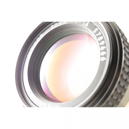 【中古】Nikon Ai-S NIKKOR 50mm f1.4 単焦点 標準レンズ 元箱付 ニコン