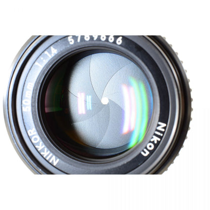【中古】Nikon Ai-S NIKKOR 50mm f1.4 単焦点 標準レンズ 元箱付 ニコン