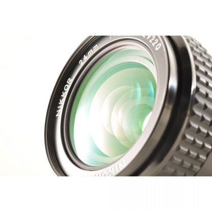 【中古】Nikon FE ブラック 一眼レフ フィルムカメラ 本体 Ai 24mm f2.8 広角 単焦点 レンズセット ニコン
