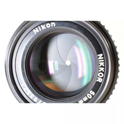 【中古】Nikon Ai-S NIKKOR 50mm f/1.4 フード付 単焦点 カメラレンズ 交換レンズ ニコン