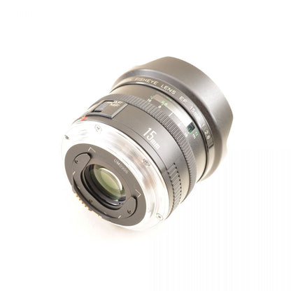 【中古】Canon EF 15mm f/2.8 フィッシュアイ 単焦点 魚眼レンズ キャノン