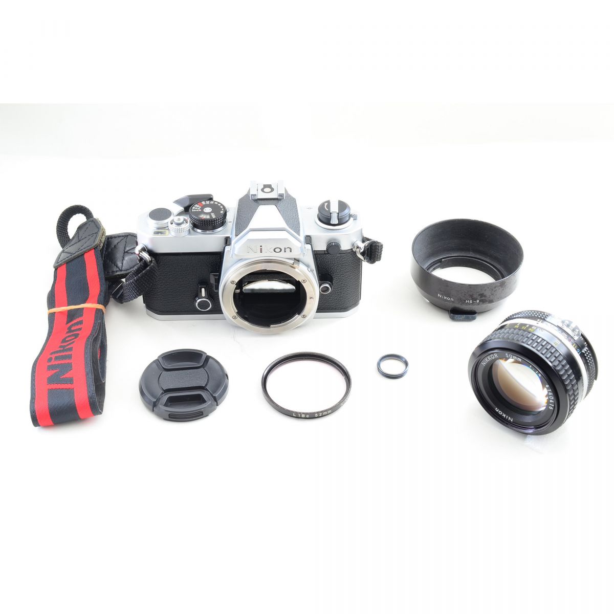 【中古】Nikon FM シルバー 一眼レフ フィルムカメラ Ai NIKKOR 50mm f/1.4 ニコン セット S/N:2255951