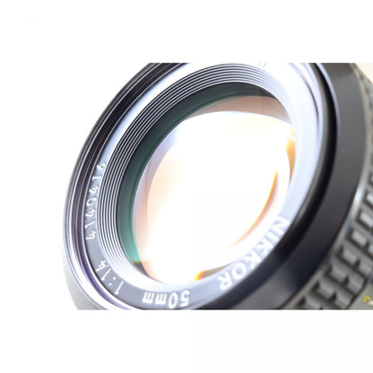 【中古】Nikon FM シルバー 一眼レフ フィルムカメラ Ai NIKKOR 50mm f/1.4 ニコン セット S/N:2255951