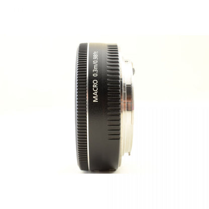 【中古】Canon EF 40mm F2.8 STM ブラック パンケーキ 単焦点 カメラレンズ 交換レンズ キヤノン S/N:1751104987