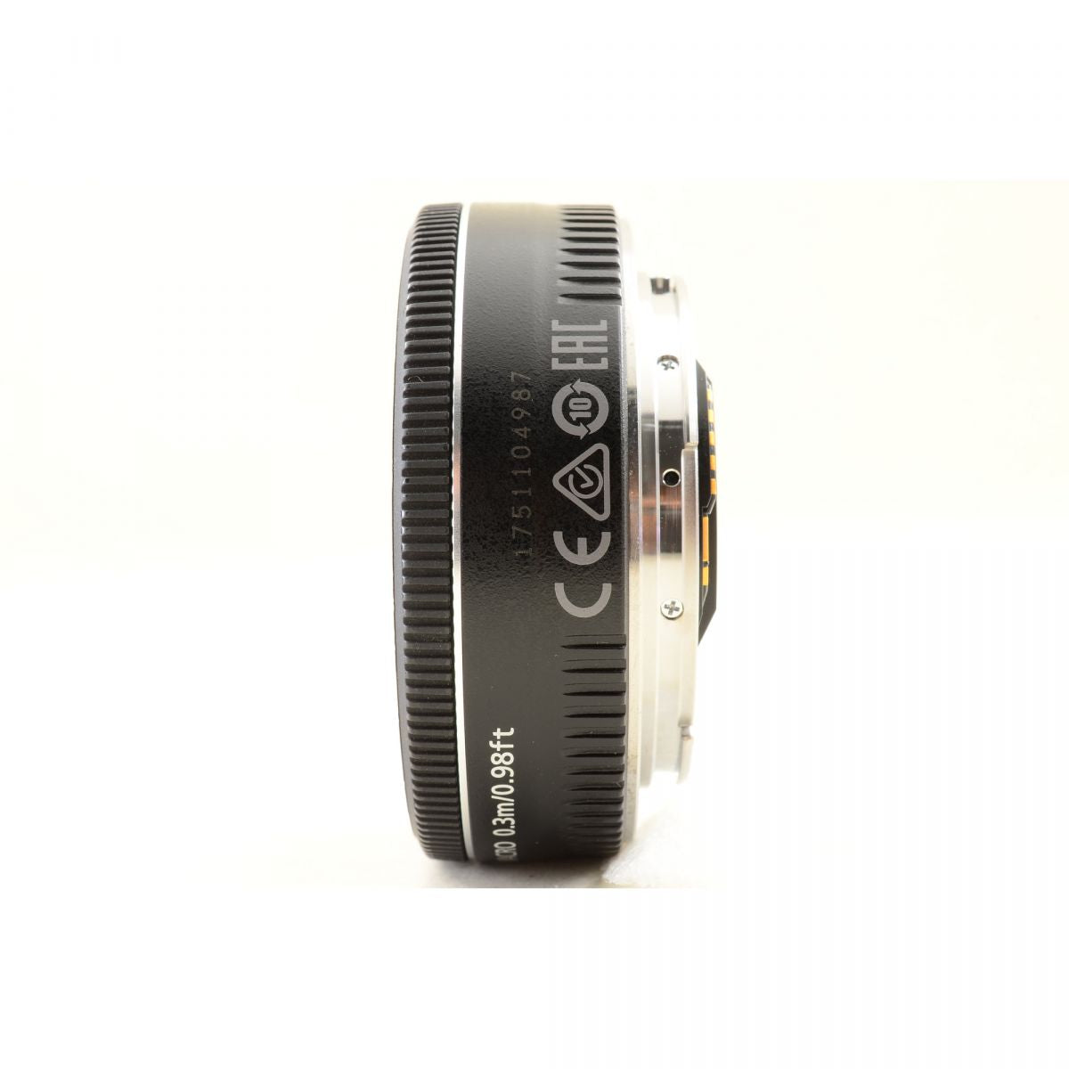 【中古】Canon EF 40mm F2.8 STM ブラック パンケーキ 単焦点 カメラレンズ 交換レンズ キヤノン S/N:1751104987