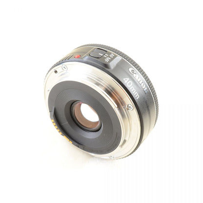 【中古】Canon EF 40mm F2.8 STM ブラック パンケーキ 単焦点 カメラレンズ 交換レンズ キヤノン S/N:1751104987