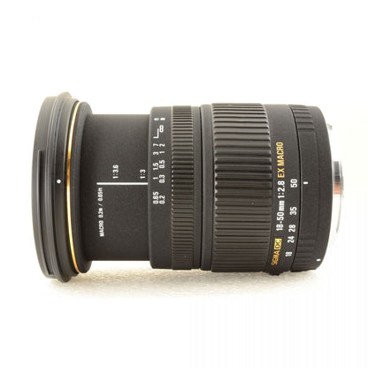 【中古】SIGMA 18-50mm F2.8 EX DC MACRO ズーム キヤノン用 カメラレンズ 交換レンズ シグマ S/N:1005068