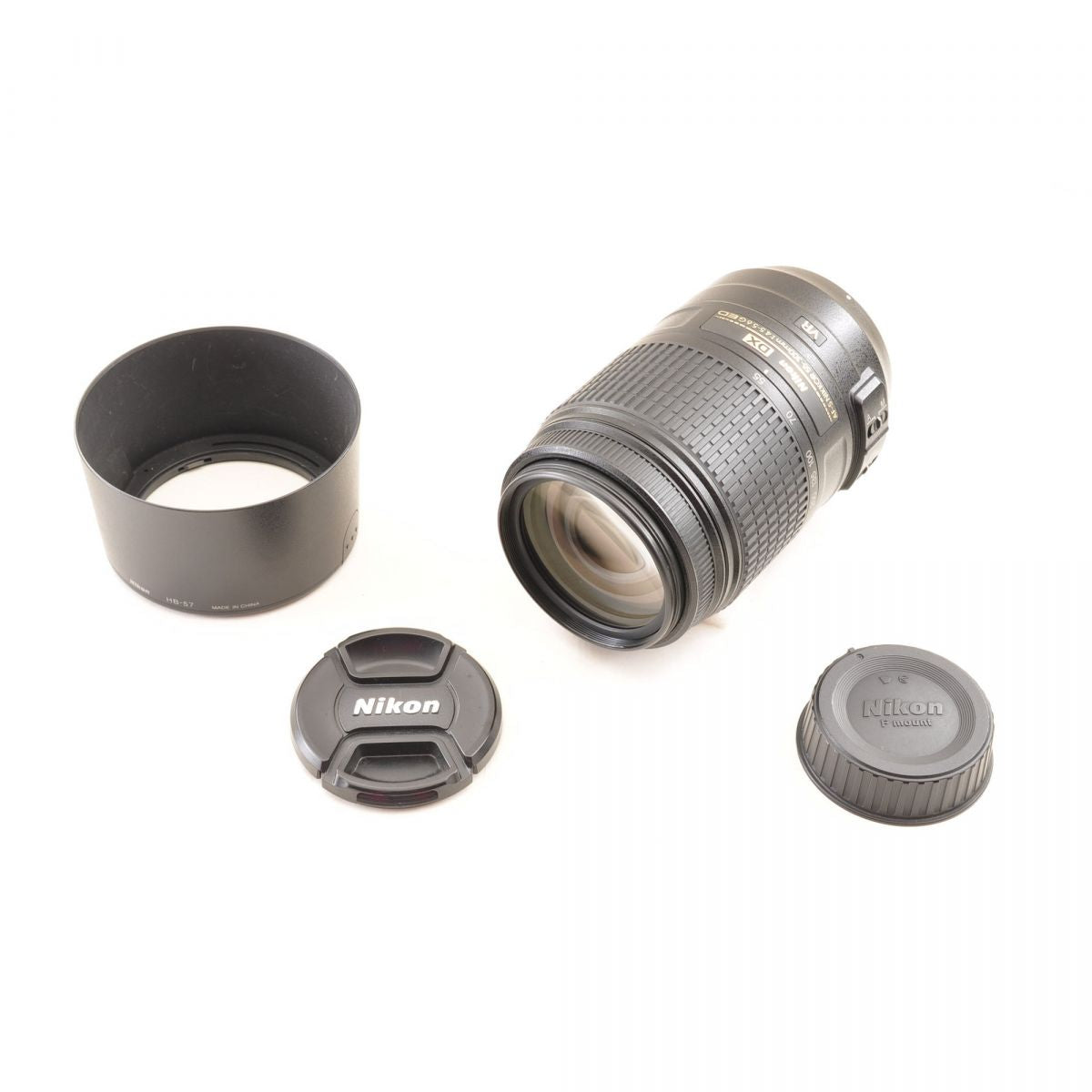 【中古】Nikon AF-S DX 55-300mm F4.5-5.6G ED VR フード付き ズーム カメラレンズ 交換レンズ ニコン S/N:2893101