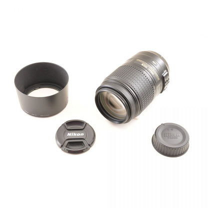 【中古】Nikon AF-S DX 55-300mm F4.5-5.6G ED VR フード付き ズーム カメラレンズ 交換レンズ ニコン S/N:2893101