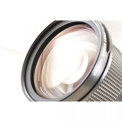 【中古】Canon AE-1 ブラック 一眼レフ フィルムカメラ New FD 35-105mm f3.5 マクロ ズームレンズ セット キヤノン S/N:5092284