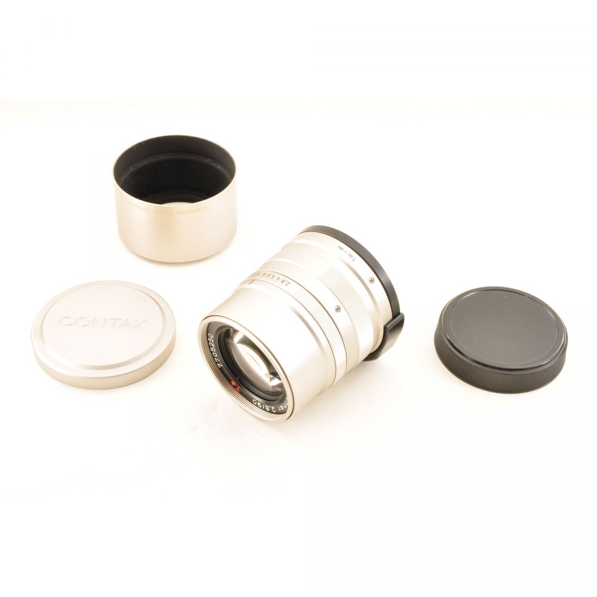 【中古】CONTAX Carl Zeiss Sonnar 90mm F2.8 T* G1G2用 フード、キャップ付き 単焦点 カメラレンズ 交換レンズ コンタックス S/N:7705250