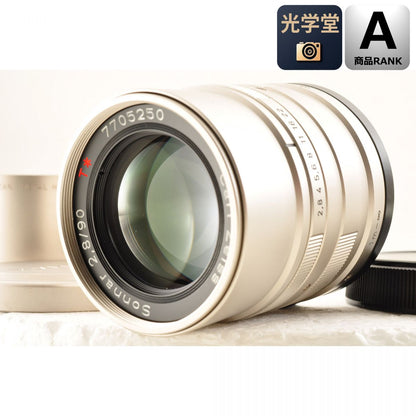 【中古】CONTAX Carl Zeiss Sonnar 90mm F2.8 T* G1G2用 フード、キャップ付き 単焦点 カメラレンズ 交換レンズ コンタックス S/N:7705250