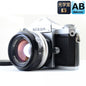 【中古】Nikon F アイレベル シルバー + Nikkor-S.C Auto 50mm f/1.4 非Ai 標準 単焦点レンズ ニコン S/N: 6570324