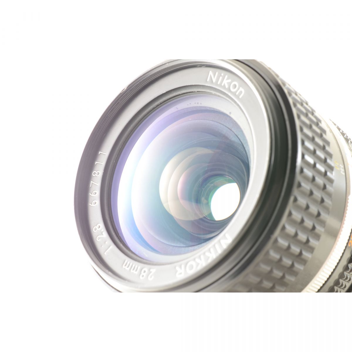 【中古】Nikon F2 アイレベル シルバー フィルムカメラ + Ai-S NIKKOR 28mm f/2.8 広角 単焦点レンズ ニコン S/N: 7148834