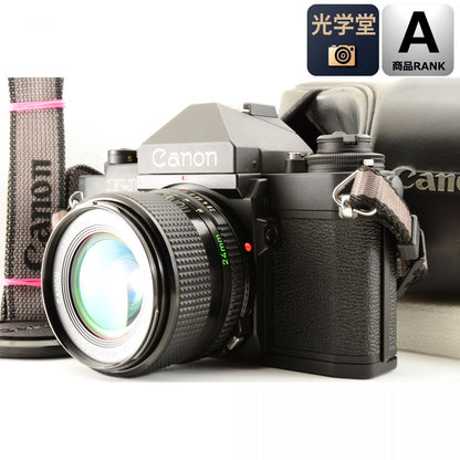 【中古】Canon New F-1 アイレベル 35mm 一眼レフフィルムカメラ + New FD 24mm f/2.8 広角 単焦点レンズ キャノン S/N: 121748