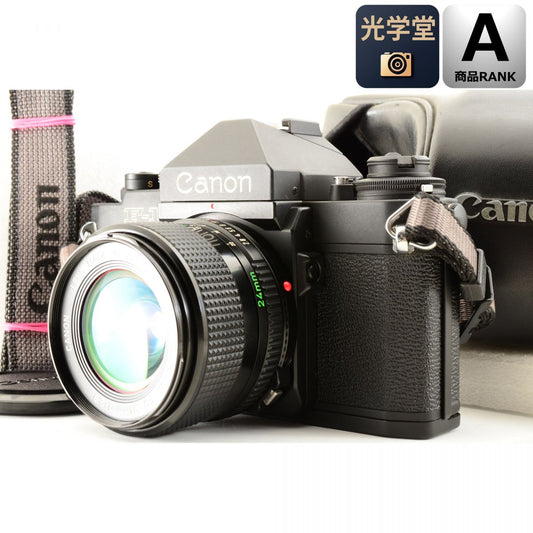 【中古】Canon New F-1 アイレベル 35mm 一眼レフフィルムカメラ + New FD 24mm f/2.8 広角 単焦点レンズ キャノン S/N: 121748