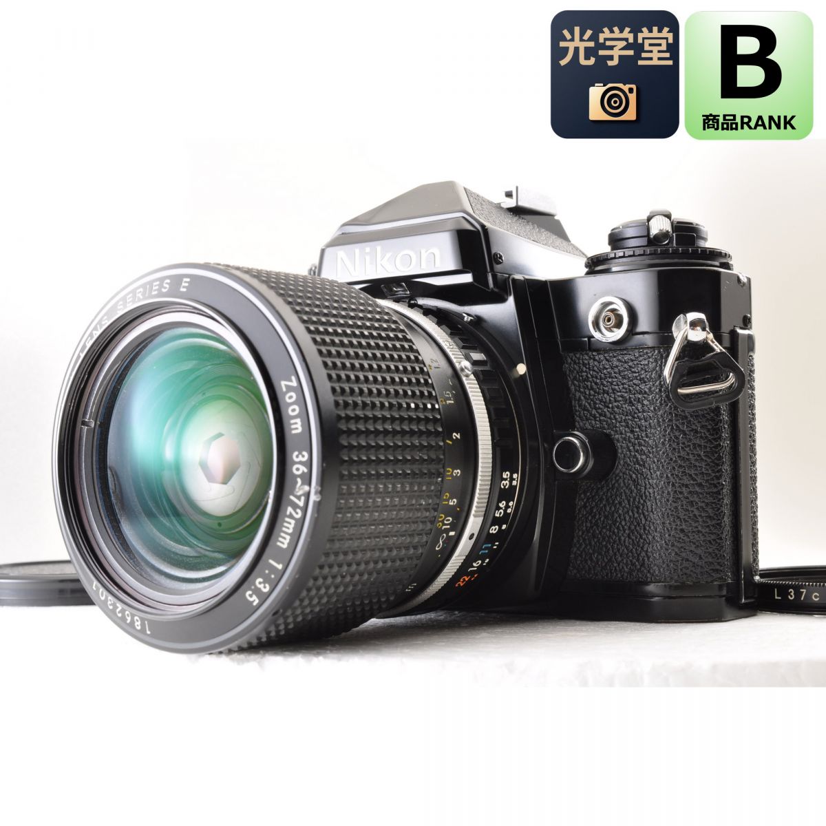 【中古】Nikon FE ブラック 35mm 一眼レフフィルムカメラ + Ai 36-72mm f/3.5 ズームレンズ ニコン S/N: 3539459