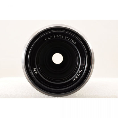 【中古】Sony E 55-210mm f/4.5-6.3 OSS 望遠 ズームレンズ フード付 ソニー S/N: 2290562