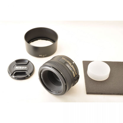 【中古】Nikon AF-S NIKKOR 50mm f/1.8G 標準 単焦点レンズ フード付 ニコン S/N: 3083573