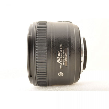 【中古】Nikon AF-S NIKKOR 50mm f/1.8G 標準 単焦点レンズ フード付 ニコン S/N: 3083573