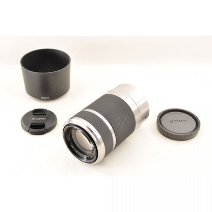 【中古】Sony E 55-210mm f/4.5-6.3 OSS 望遠 ズームレンズ フード付 ソニー S/N: 2290562