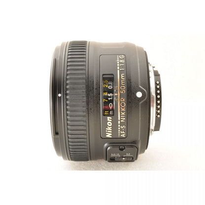 【中古】Nikon AF-S NIKKOR 50mm f/1.8G 標準 単焦点レンズ フード付 ニコン S/N: 3083573