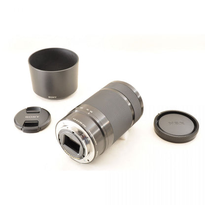 【中古】Sony E 55-210mm f/4.5-6.3 OSS ズーム フード付き カメラレンズ 交換レンズ ソニー S/N:4391804