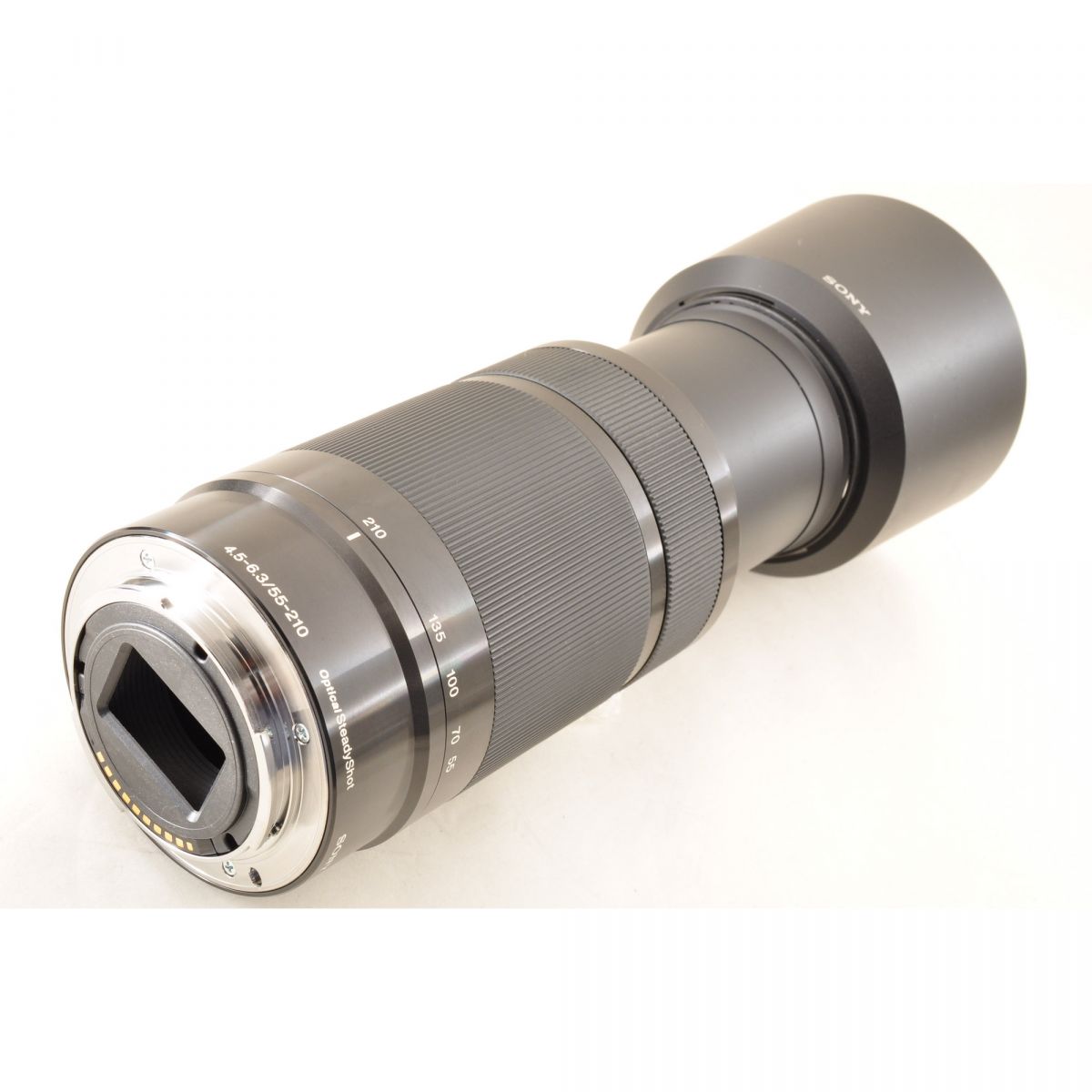 【中古】Sony E 55-210mm f/4.5-6.3 OSS ズーム フード付き カメラレンズ 交換レンズ ソニー S/N:4391804