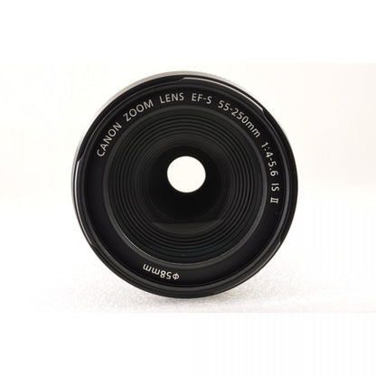 【中古】Canon EF-S 55-250mm f/4-5.6 IS II ズーム カメラレンズ 交換レンズ キヤノン S/N:8101006491