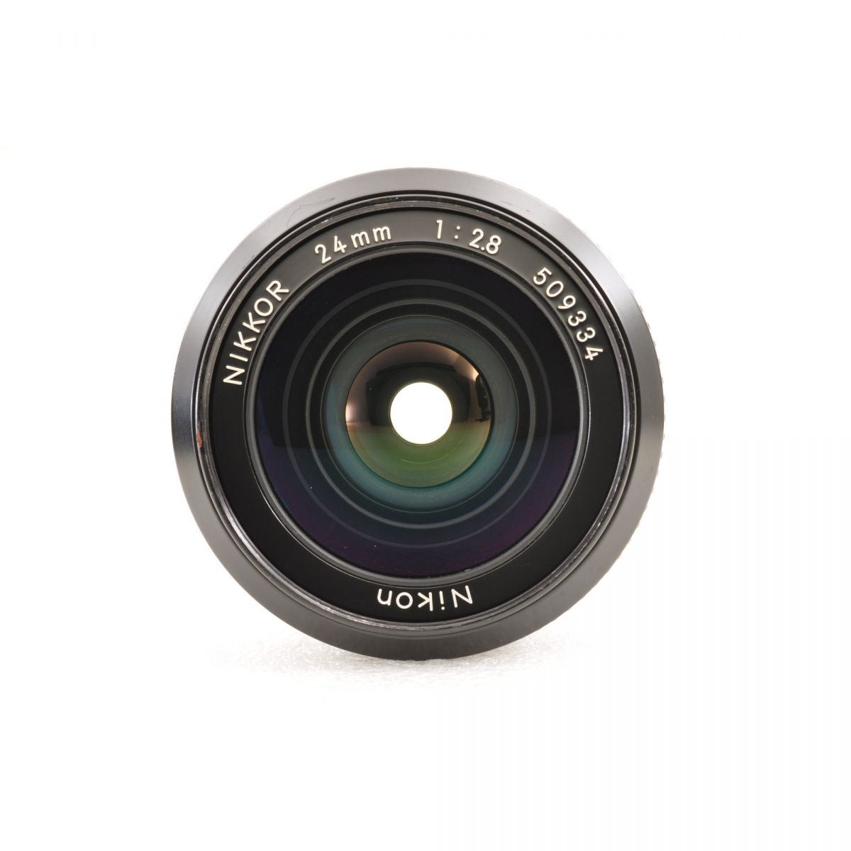 【中古】Nikon Ai Nikkor 24mm f/2.8 単焦点 フード付き カメラレンズ 交換レンズ ニコン S/N:509334