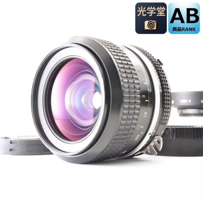 【中古】Nikon Ai Nikkor 24mm f/2.8 単焦点 フード付き カメラレンズ 交換レンズ ニコン S/N:509334