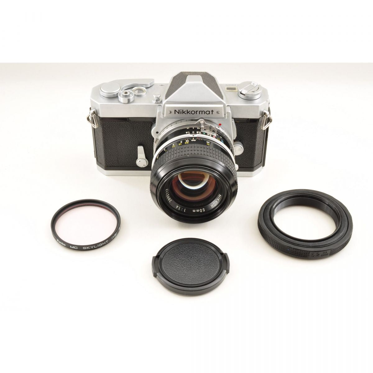 【中古】Nikon Nikomat FT シルバー 一眼レフ フィルムカメラ Ai 50mm f1.4 レンズ付き ニコン セット S/N:3185876
