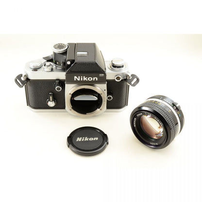 【中古】Nikon F2 フォトミック シルバー DP-1 一眼レフ フィルムカメラ + New Nikkor 50mm f/1.4 非Ai 標準 単焦点レンズ ニコン S/N: 7679251
